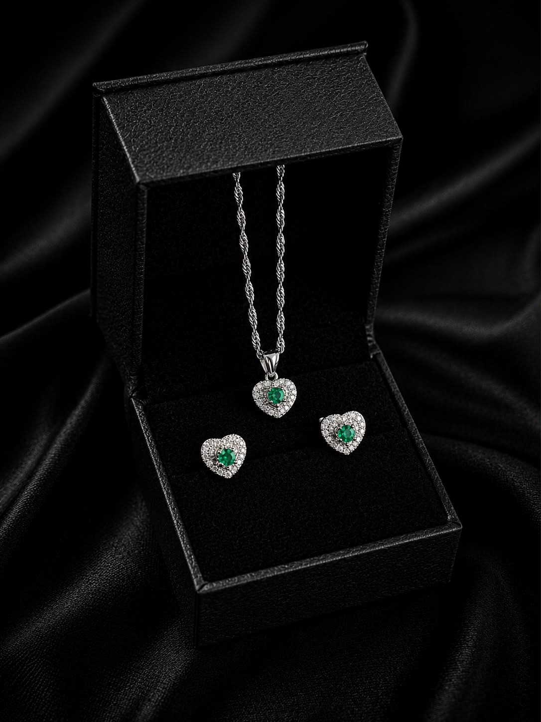SET IDILIO ESMERALDA 3.08gr / PLATA (Joya)