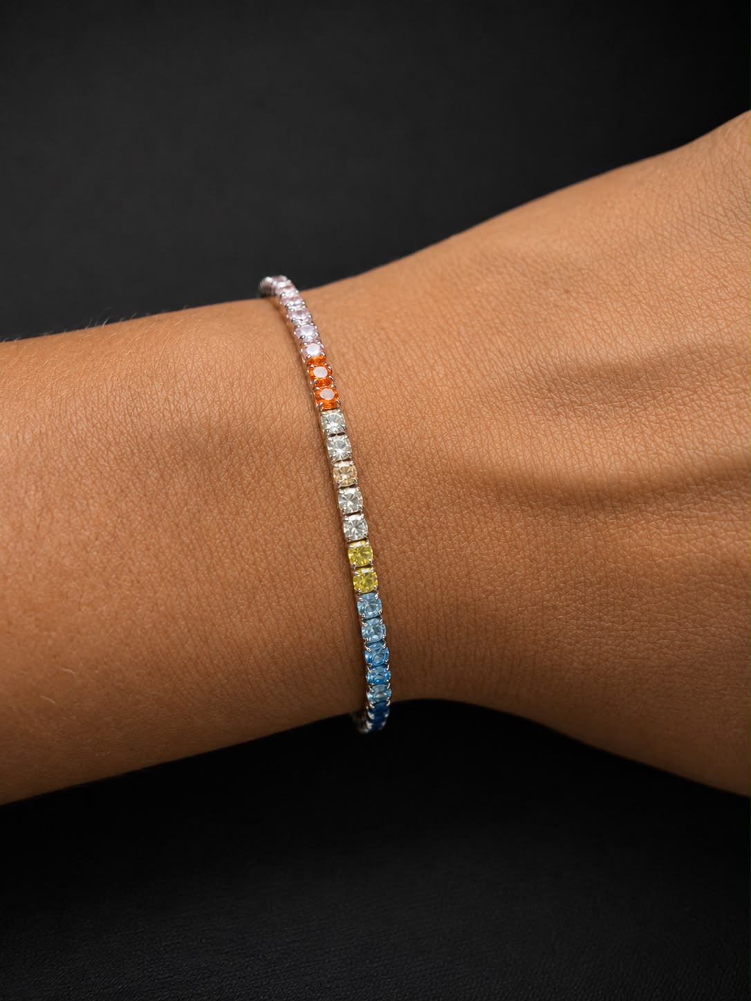 PULSO TENNIS CLASICO MULTICOLOR 6gr / 17cm / PLATA