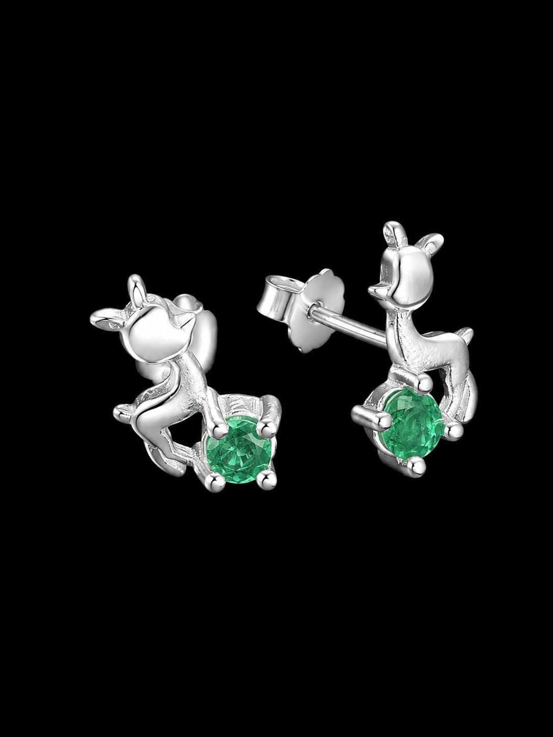 TOPOS DESTELLO ESMERALDA 1.16gr / 1.16cm / PLATA (Joya)