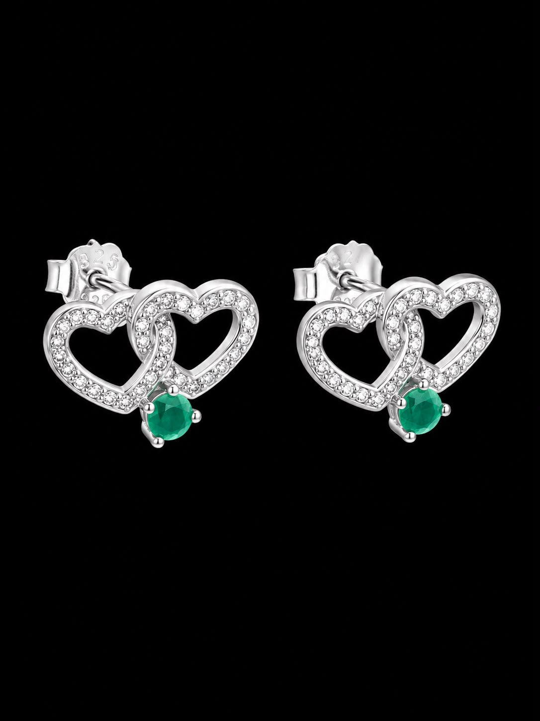 TOPOS VINCULO ESMERALDA 3.3gr / 1.26cm / PLATA (Joya)