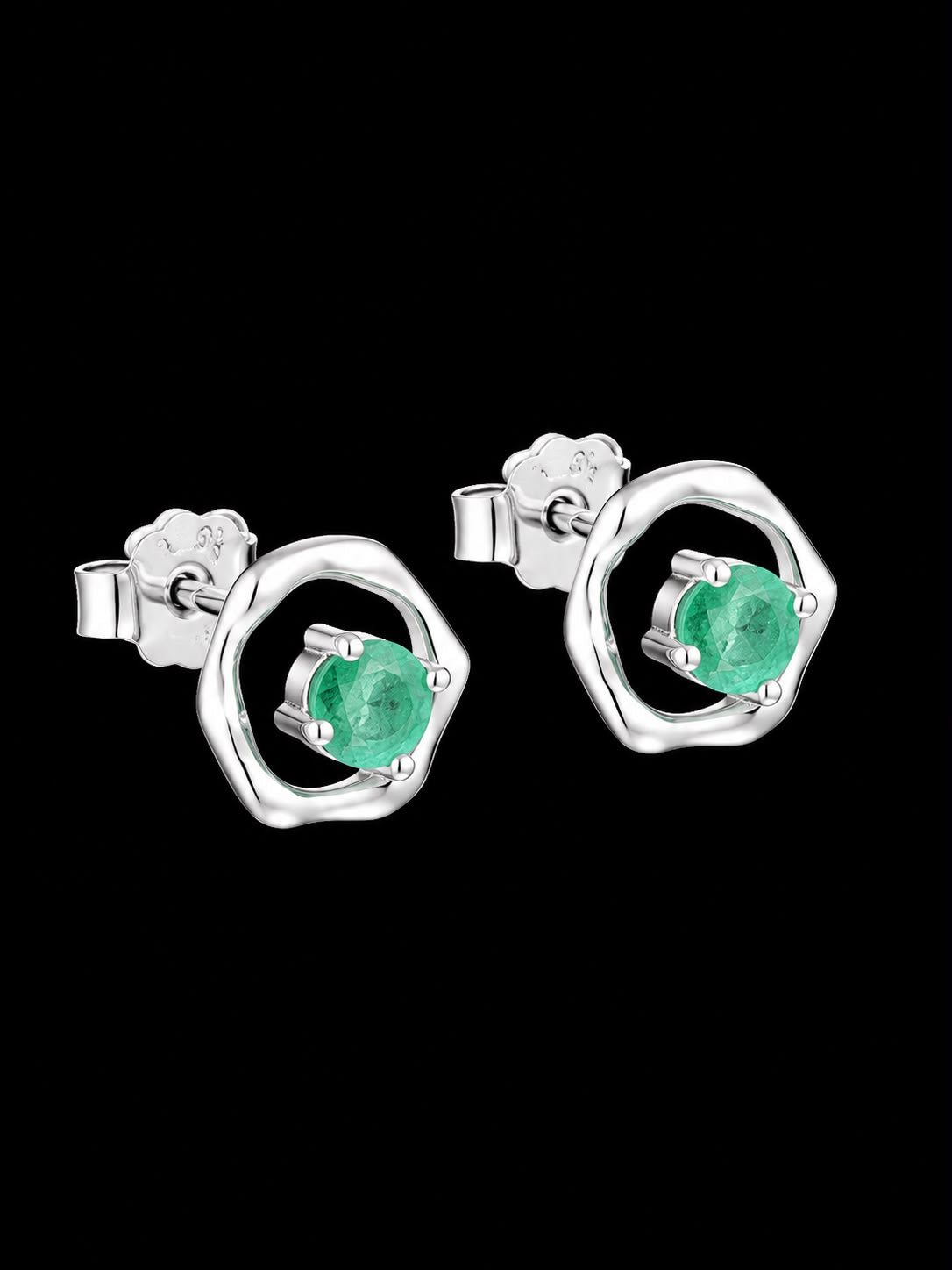 TOPOS ECO ESMERALDA 1.12gr / 0.8cm / PLATA (Joya)