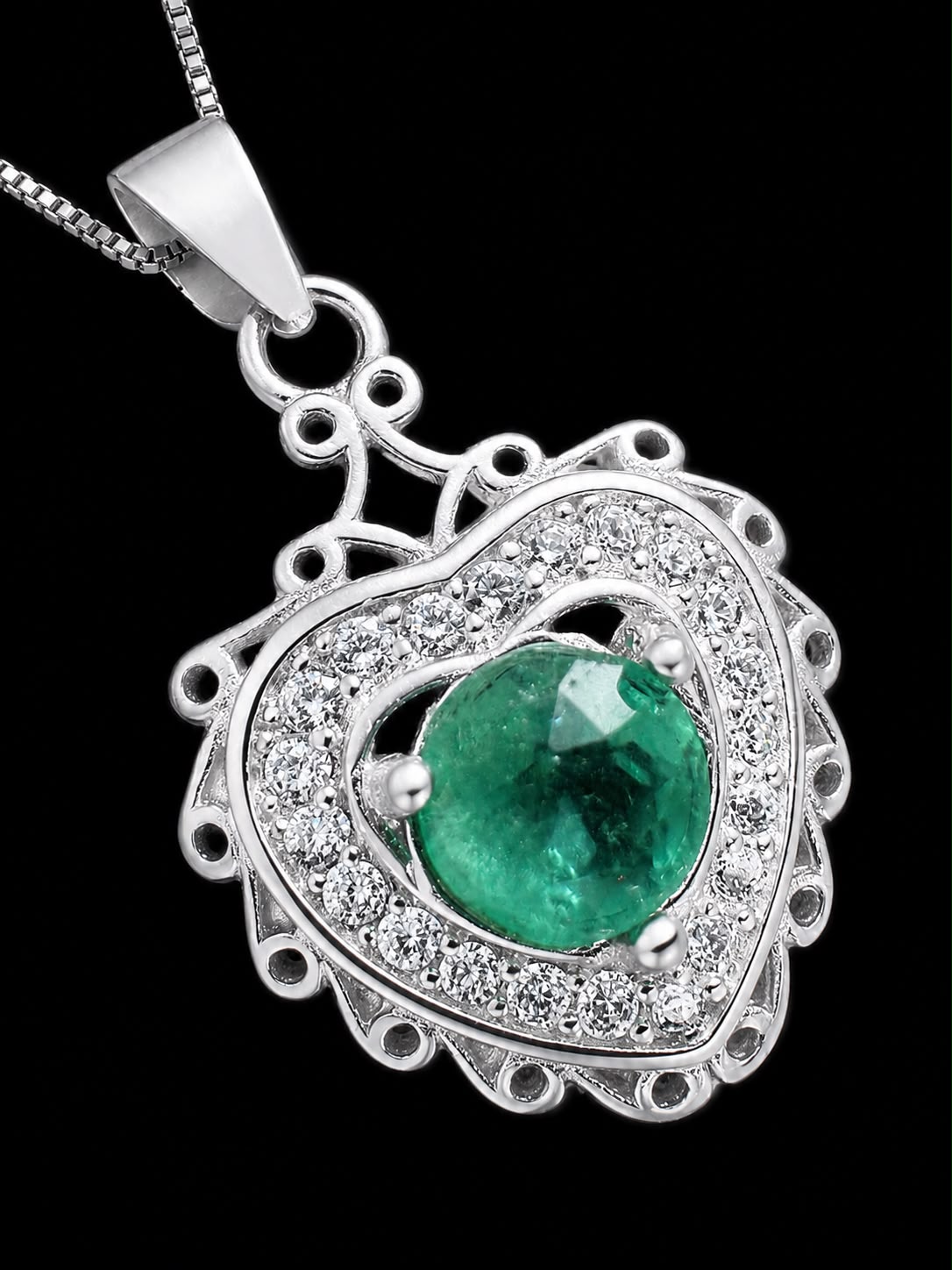 CADENA ALMA ESMERALDA 2.54gr / 40cm / PLATA (Joya)