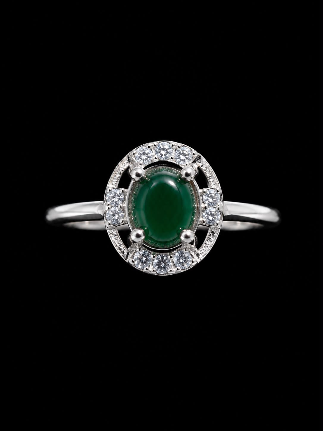 SOLITARIO VITA ESMERALDA 1.35gr / TALLA 8 / PLATA (Joya)