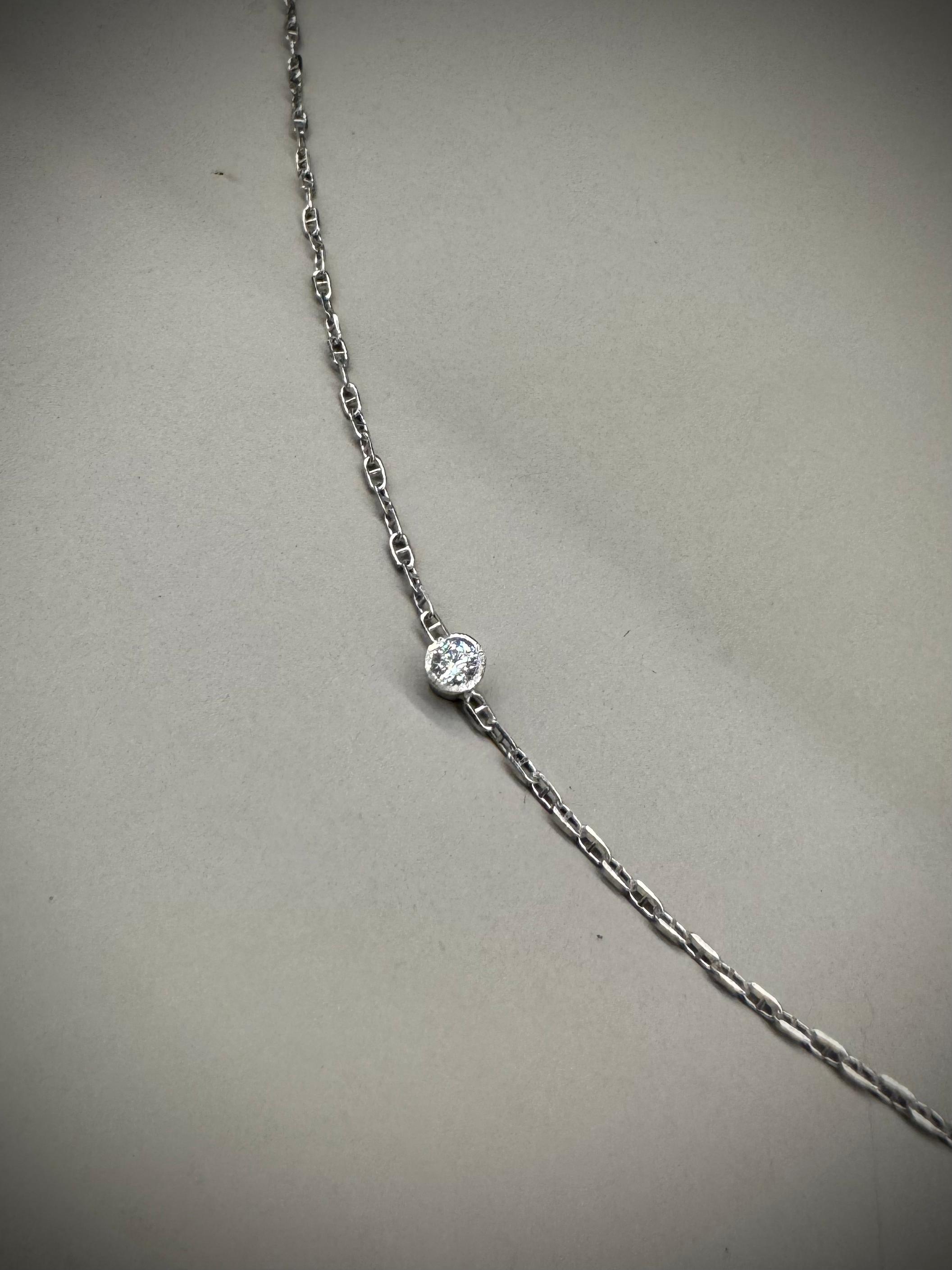 CADENA MSK 2 CTS MOISSANITAS / ORO BLANCO 4gr