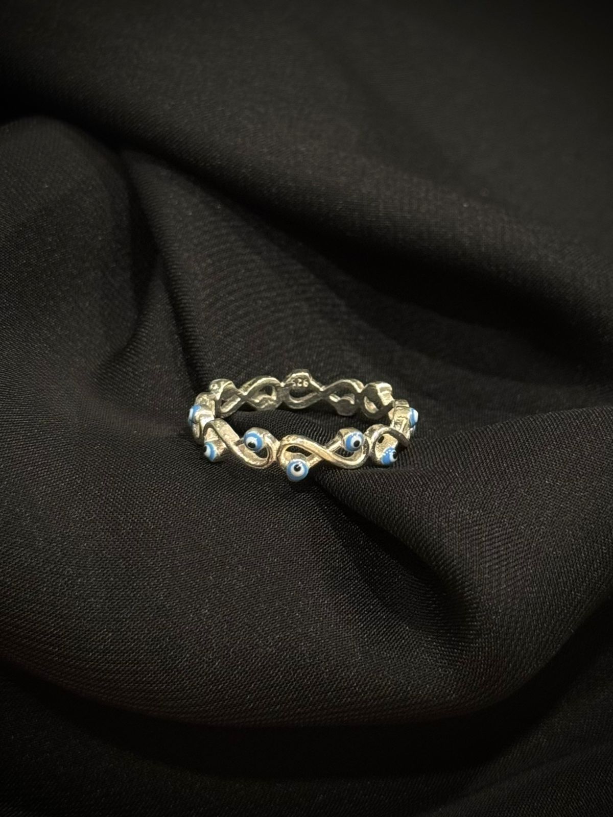 ANILLO OJO TURCO AZUL CLARO