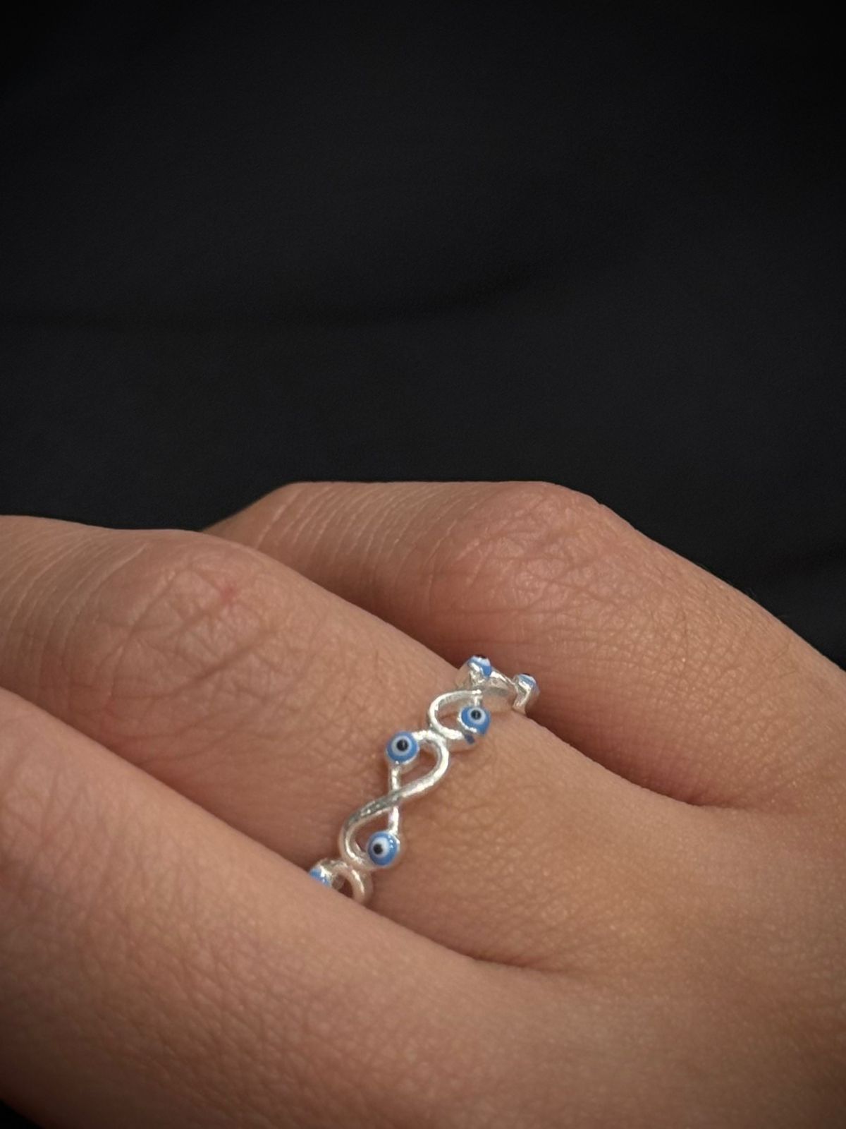 ANILLO OJO TURCO AZUL CLARO