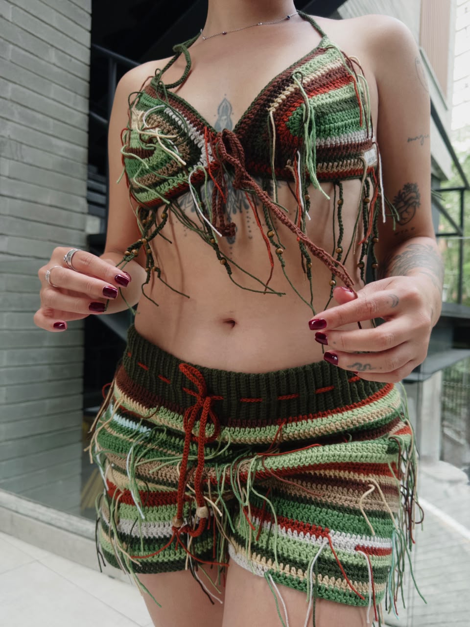 SHORT RAIZ / CROCHET  / TALLA U